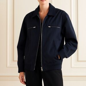 RARE Ann Demeulemeester ARCHIVE Size M Zip Black Cotton Jacket